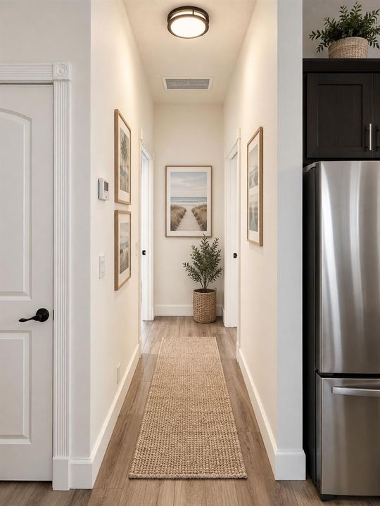 AI staged hallway