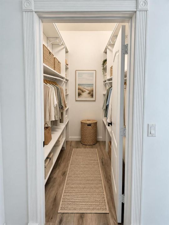 AI staged master closet