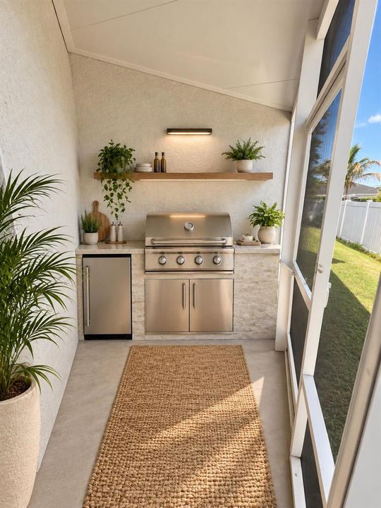 AI staged patio