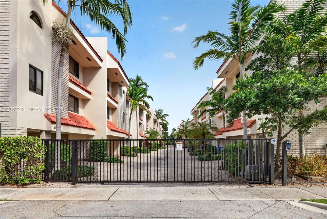 Security Gate is Motion Activated from Inside the Complex for Your Convenience