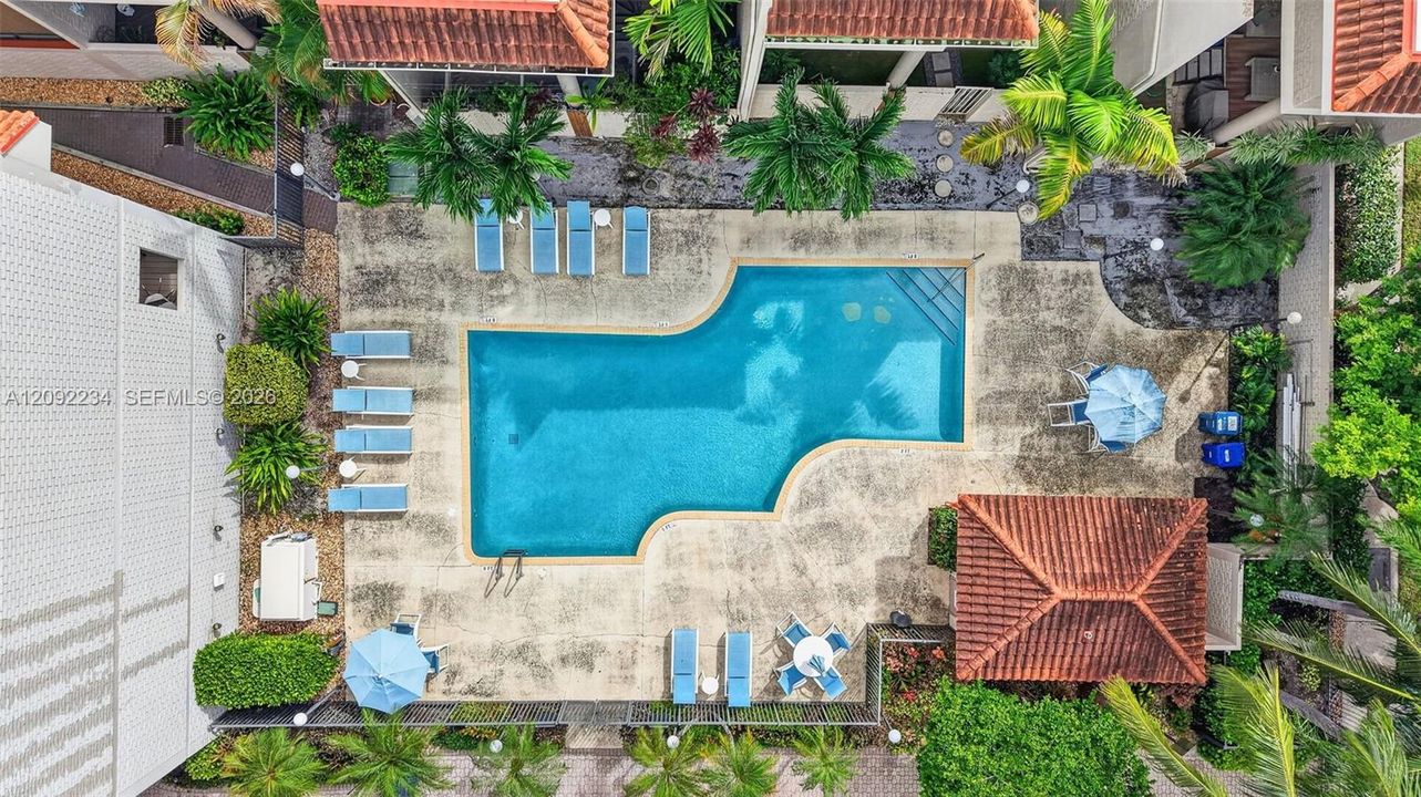 The Community Pool Offers a Serene Respite from the Bustling City Life