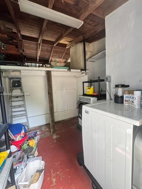 laundry and storage room