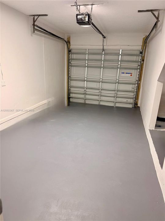 Freshly Painted Garage.