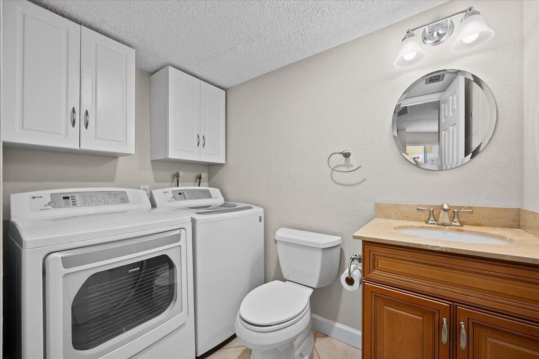 1st floor half bath and laundry