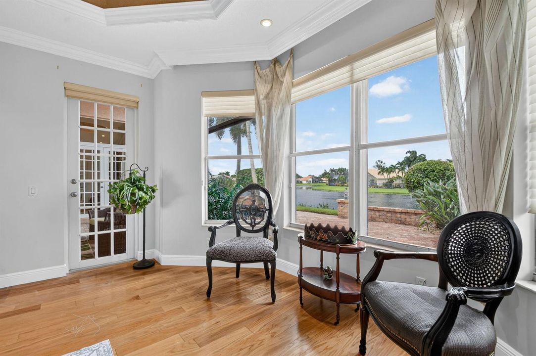 A private door opens to patio