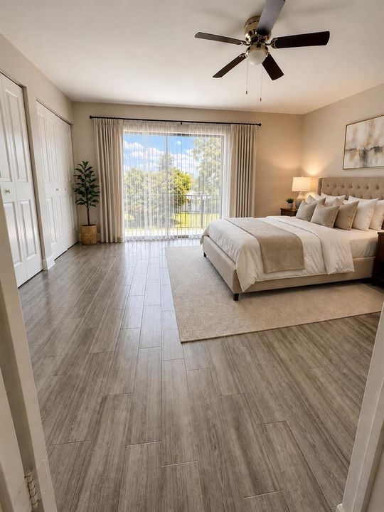 Primary Bedroom Staged