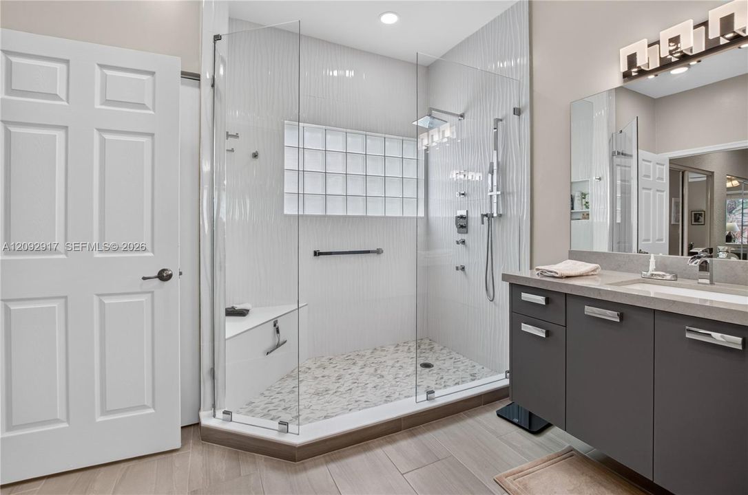 Jetted shower.