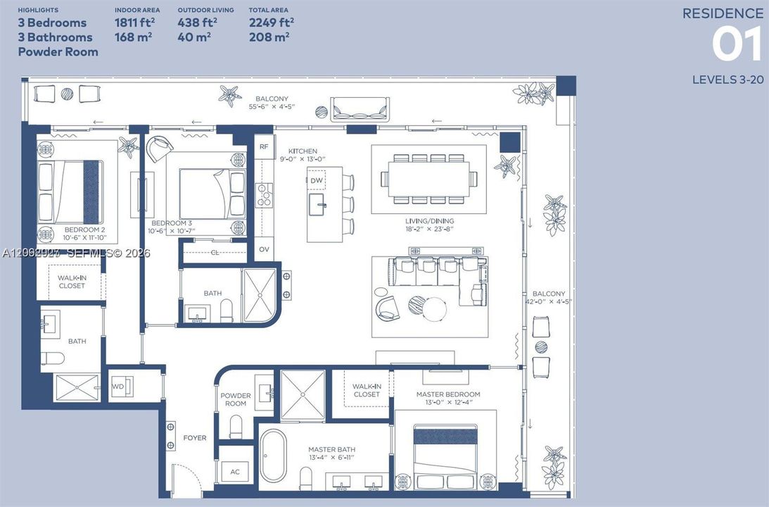 En Renta: $23,000 (3 camas, 3 baños, 1811 Pies cuadrados)