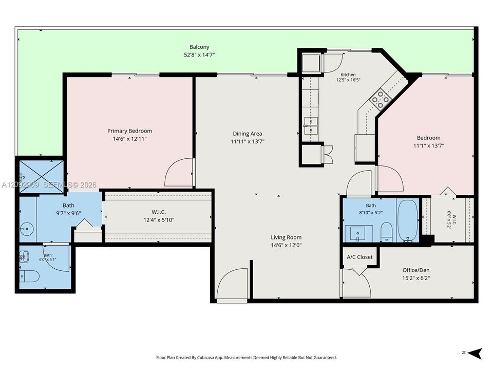 For Sale: $510,000 (2 beds, 2 baths, 1296 Square Feet)
