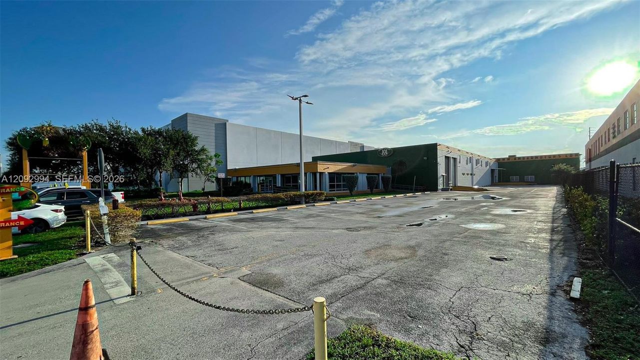 4875 NW 77 AVE. Composed of three buildings At least 75 marked parking spaces for customers and staff.