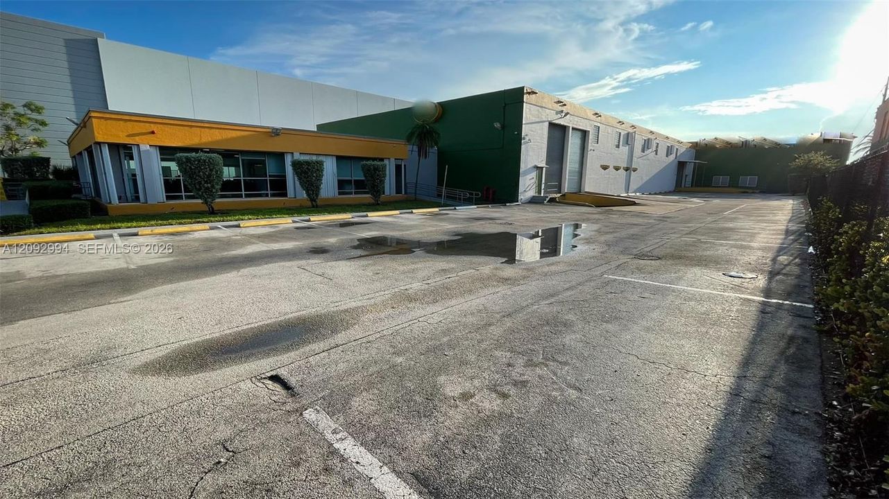 4875 NW 77 AVE. Lobby/sales center. Warehouse #1. At least 75 marked parking spaces for customers and staff.