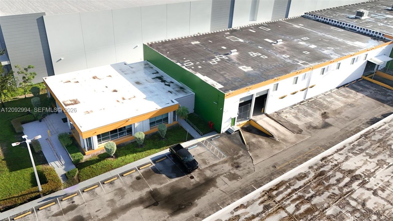 4875 NW 77 AVE. Lobby/sales center. Warehouse #1. At least 75 marked parking spaces for customers and staff.