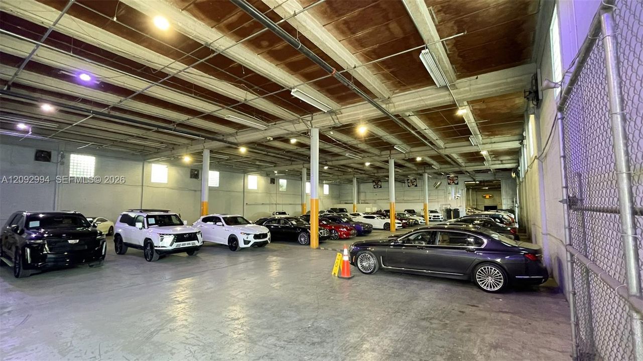 4875 NW 77 AVE. Capacity to park over 100 cars indoors.