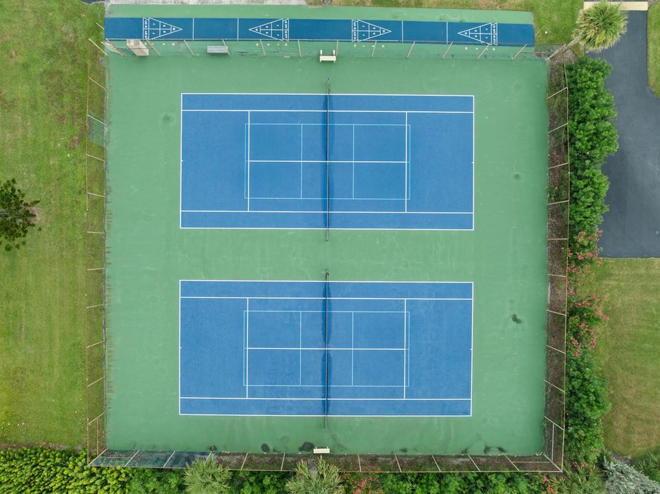 Tennis and shuffle board courts