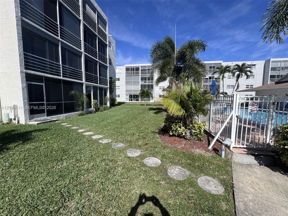 back door leading to pool