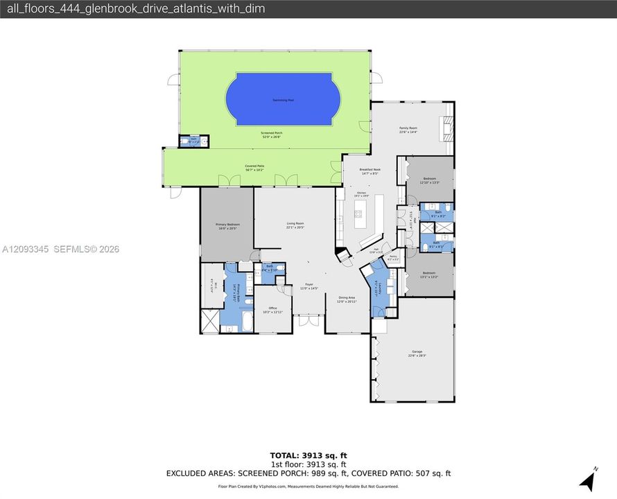 En Venta: $1,479,000 (4 camas, 3 baños, 3322 Pies cuadrados)
