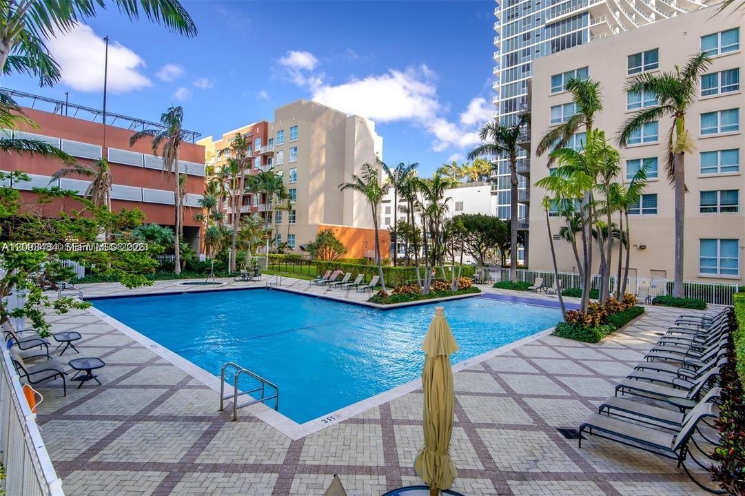 Beach-style pool