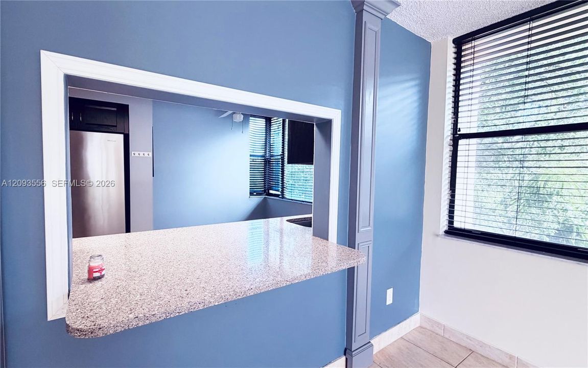 Pass through counter in granite