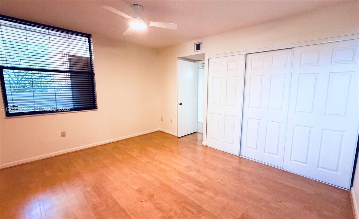 Double closet in second bedroom