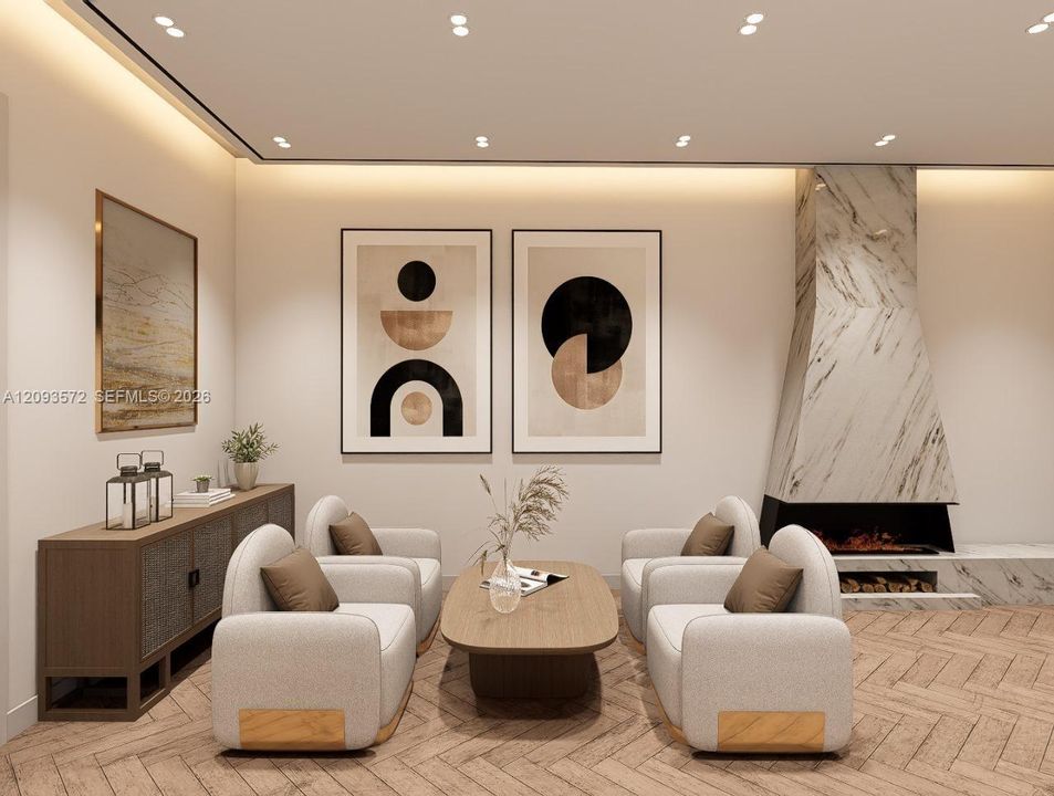 artist rendering of interior based on plans