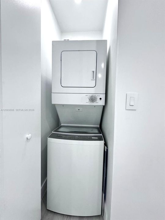 Washer/Dryer inside unit