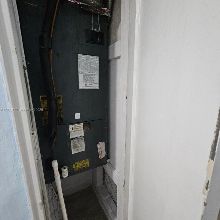 central a/c unit in hallway