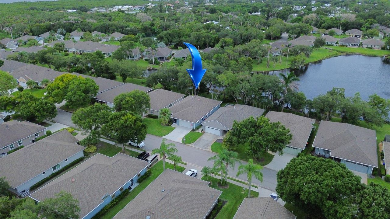 Aerial Lake Drone View