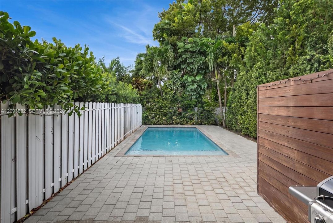 Mature vegetation creates natural privacy