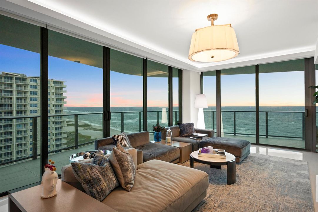 Living Room At Sunset