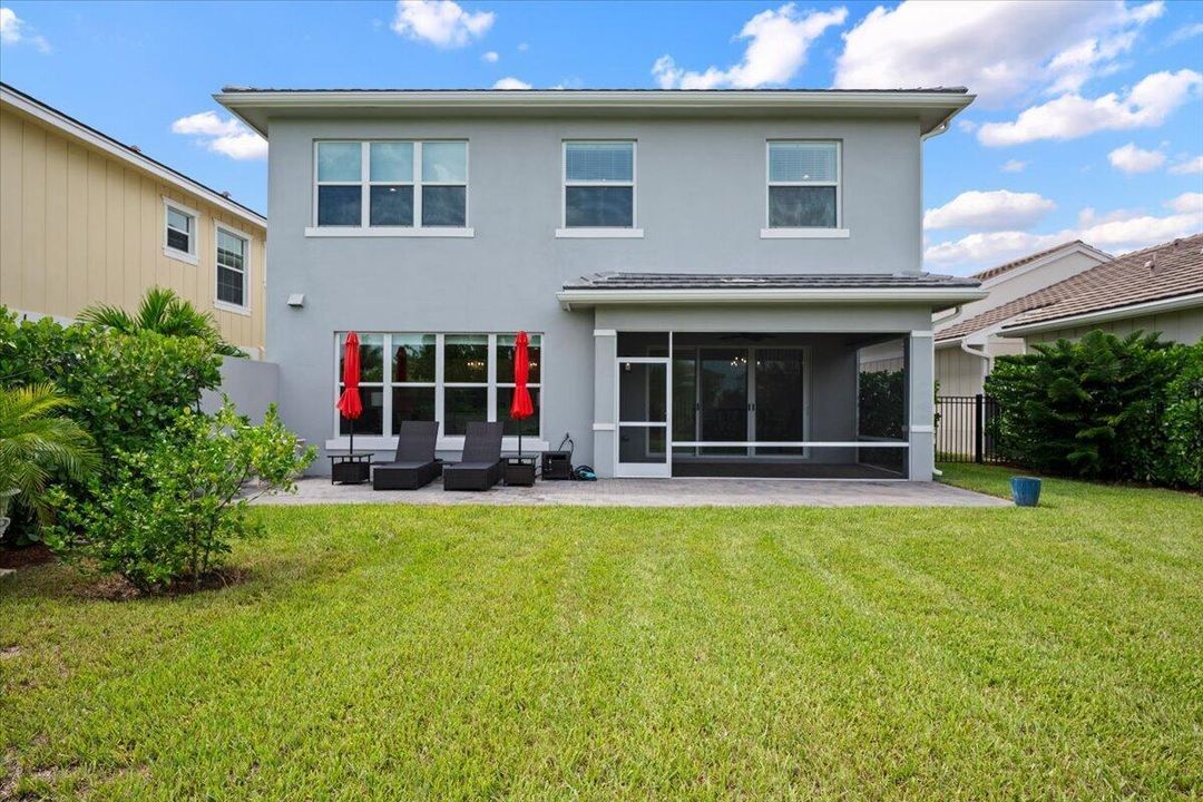 Beautiful fenced and landscaped Backyard