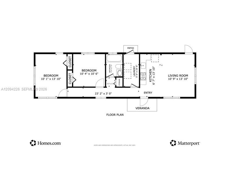 На продажу: $375,000 (2 спален, 1 ванн, 795 Квадратных фут)