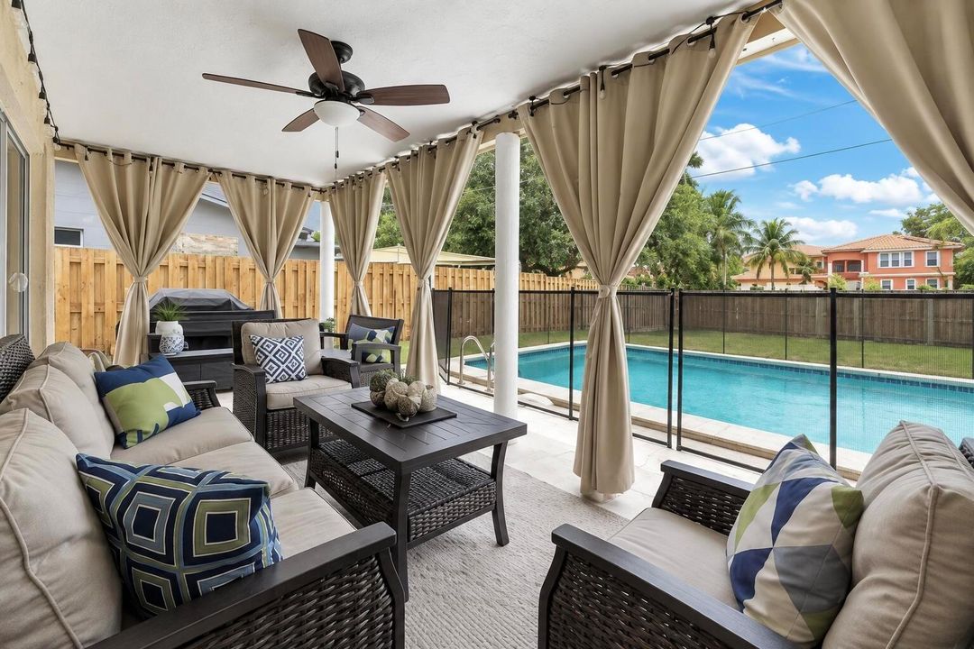 Pool and patio view