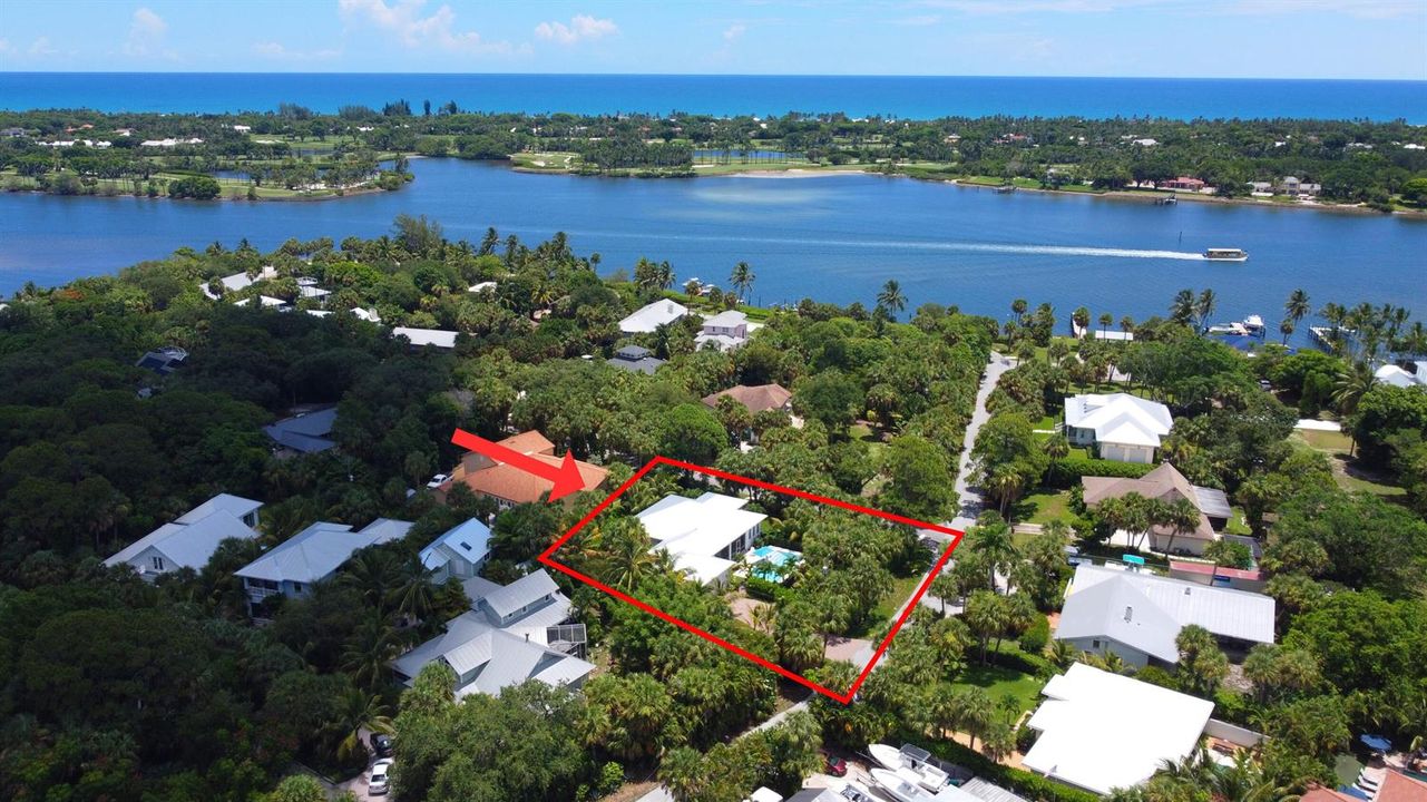 Drone - Looking East - with arrow