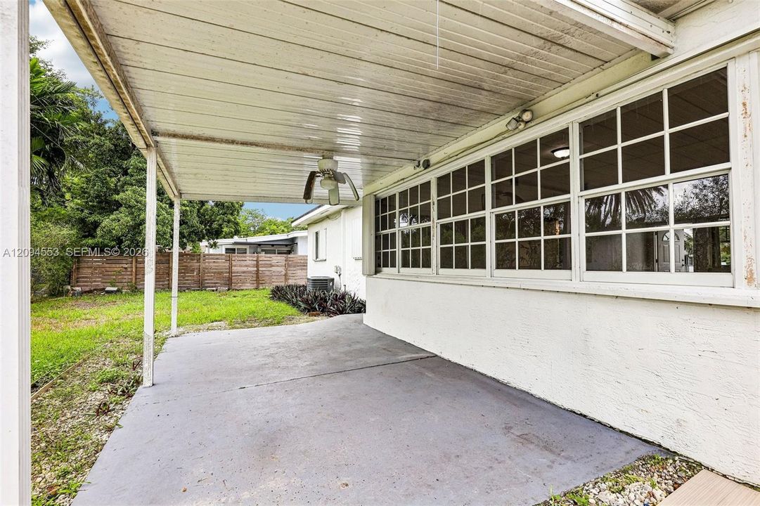 Covered back patio