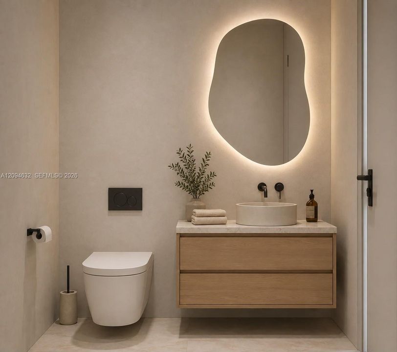renderings  - Powder Room 1st Floor