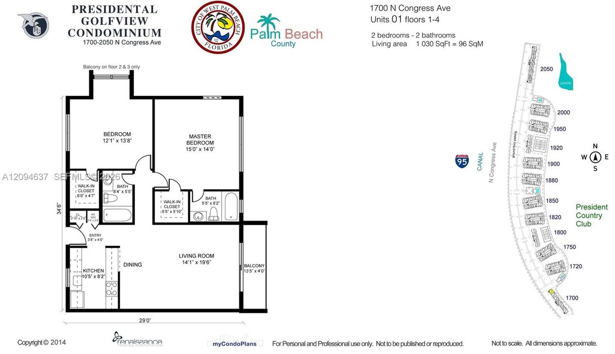 For Sale: $165,000 (2 beds, 2 baths, 1030 Square Feet)