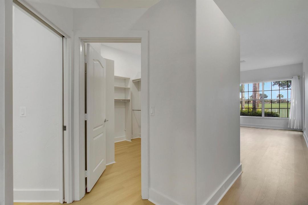Primary Closet to Bedroom View