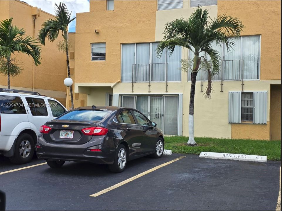 current parking spot #41, west stairs of bldg