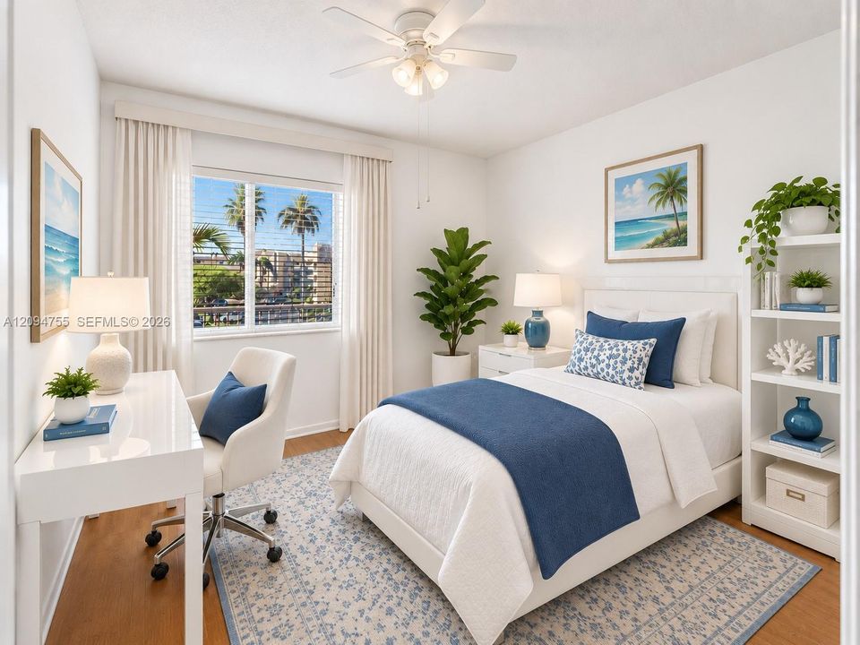 Digitally Staged Bedroom