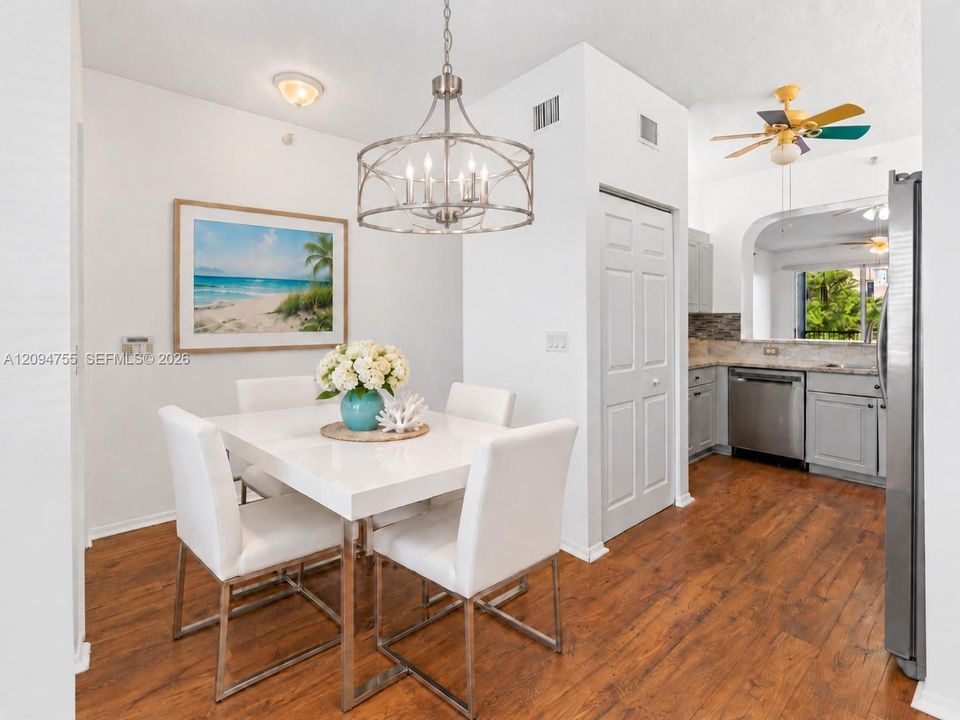 Digitally Staged dining area