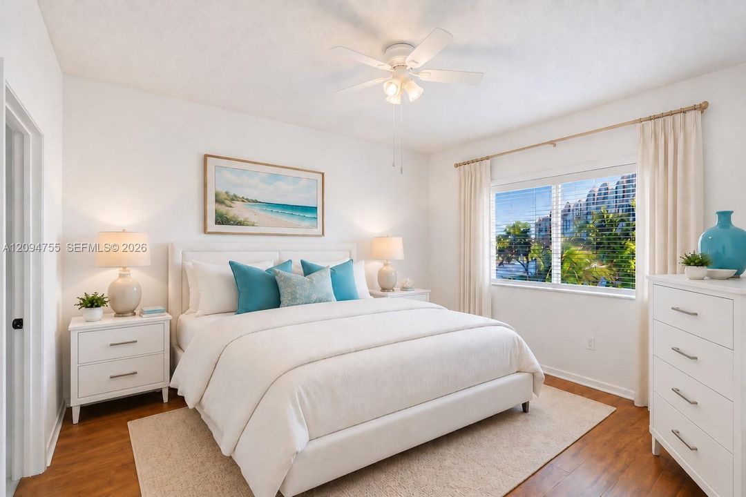 Digitally Staged Bedroom