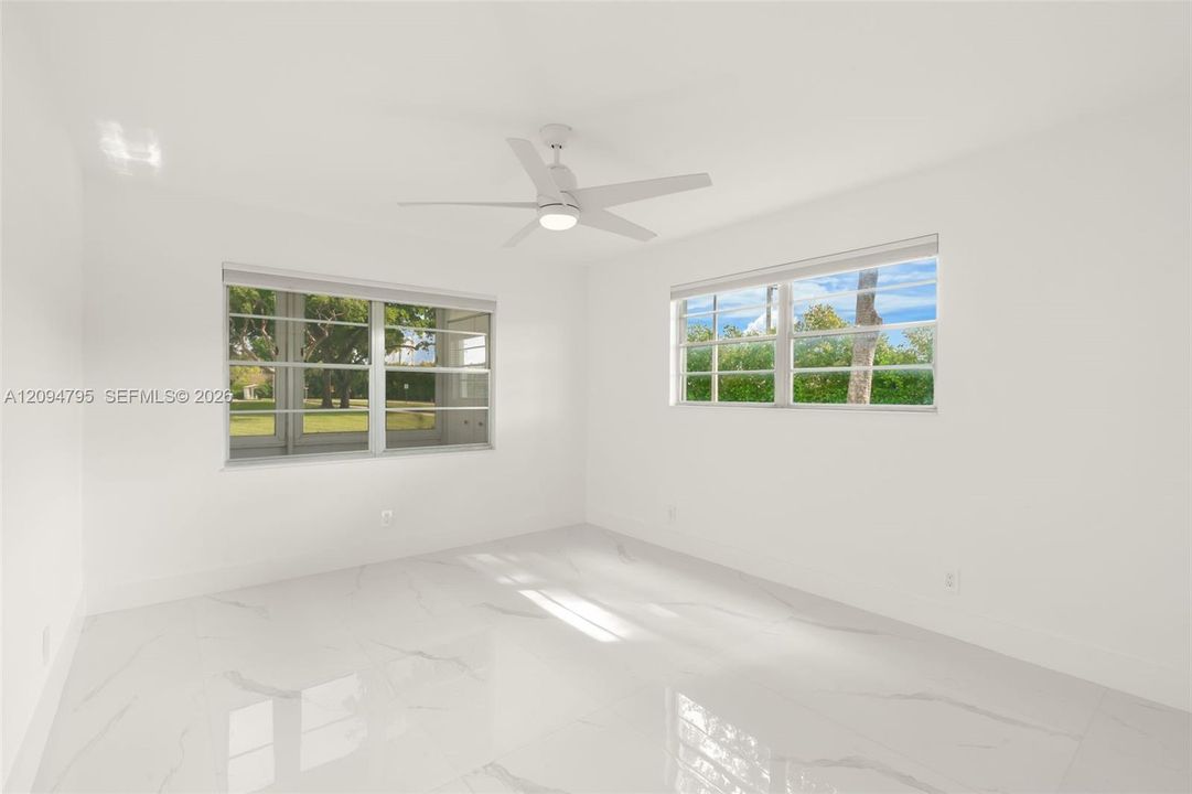 Spacious primary bedroom