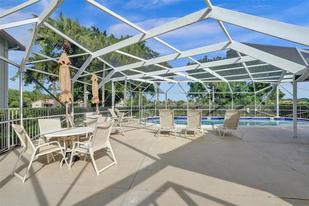 Screened Pool with Lounge Area