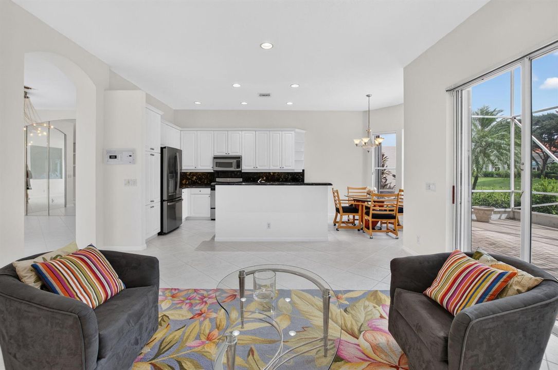 FAMILY ROOM OPENS TO KITCHEN