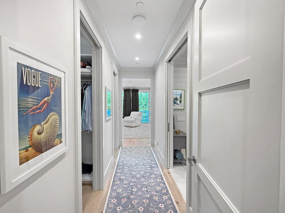 Master bedroom walkway