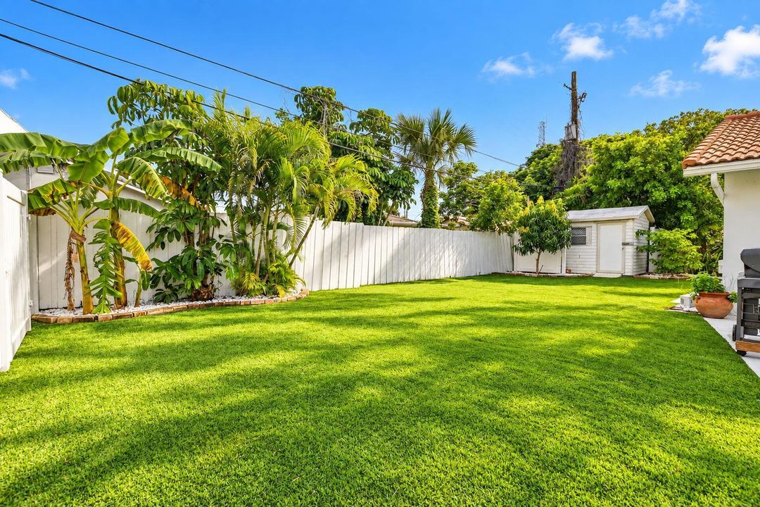 Large yard with Turf