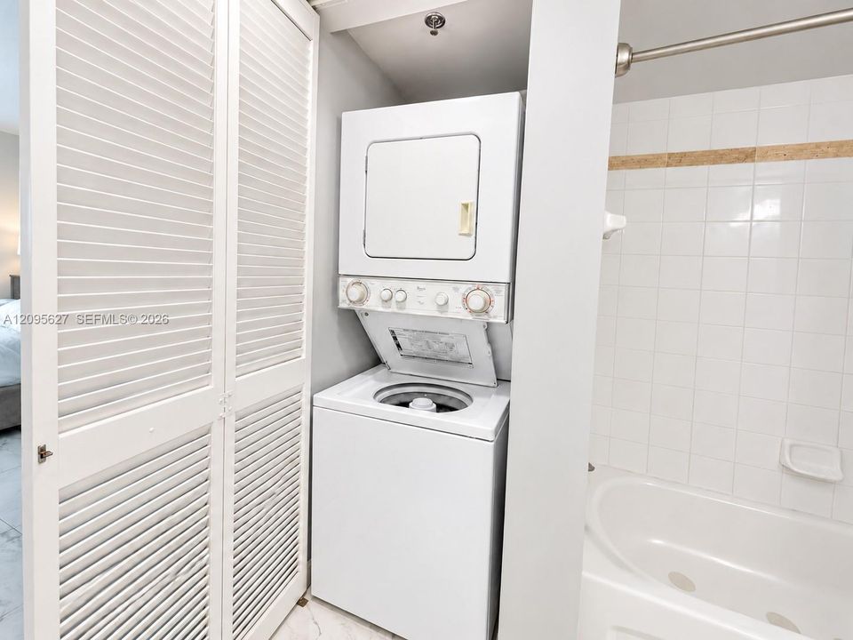 In-unit washer and dryer combo