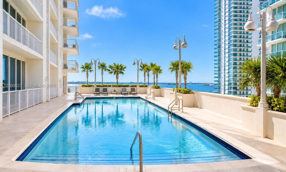 East Pool deck with bay views