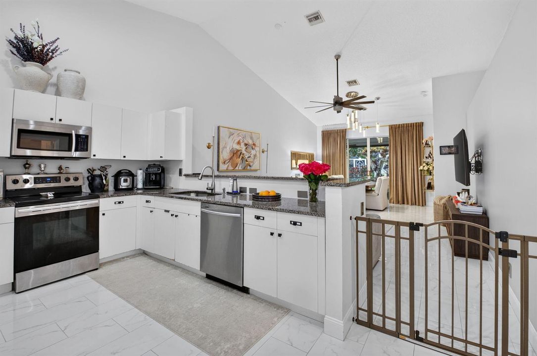 KITCHEN OPEN TO LIVING SPACE