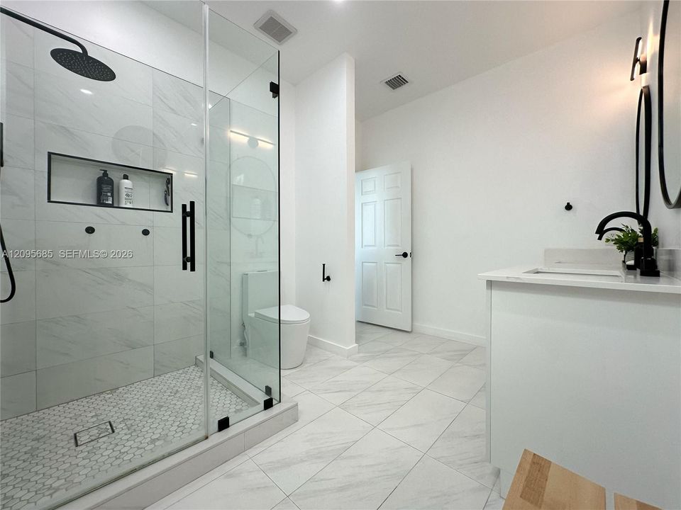 Fully remodeled master bathroom